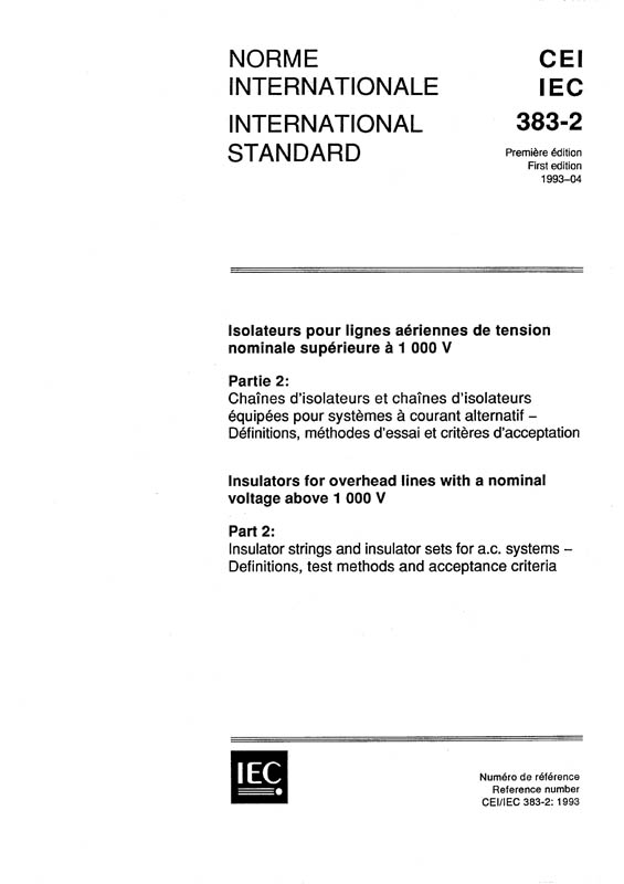 Cover IEC 60383-2:1993